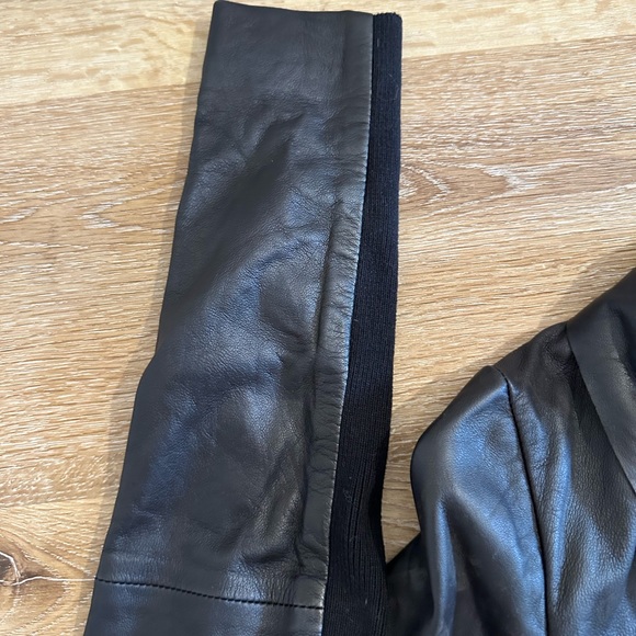 Trouvé Real Leather Drape Jacket Women's XS - Picture 10 of 12